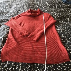 Cowl neck sweater, extra long